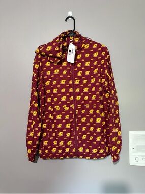 Size Small Central Michigan lightweight windbreaker zipup jacket